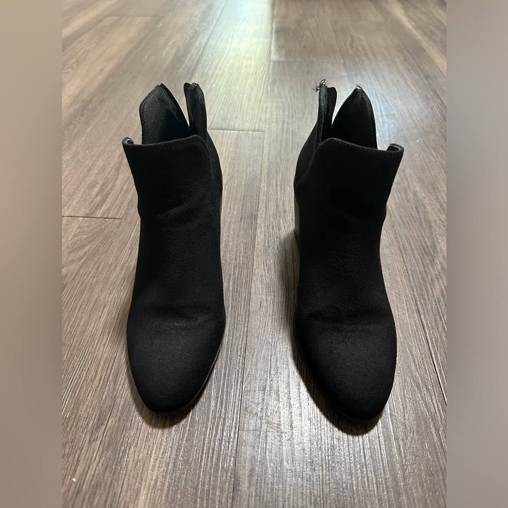 Forever21 Brand Black Suede Ankle Boots with Zipper